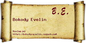 Bokody Evelin névjegykártya